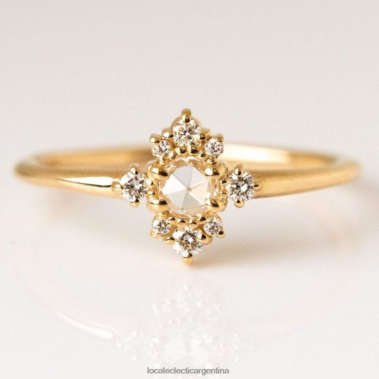 anillos | Local Eclectic anillo de diamantes en racimo de andrómeda L02PLX384 agraciado