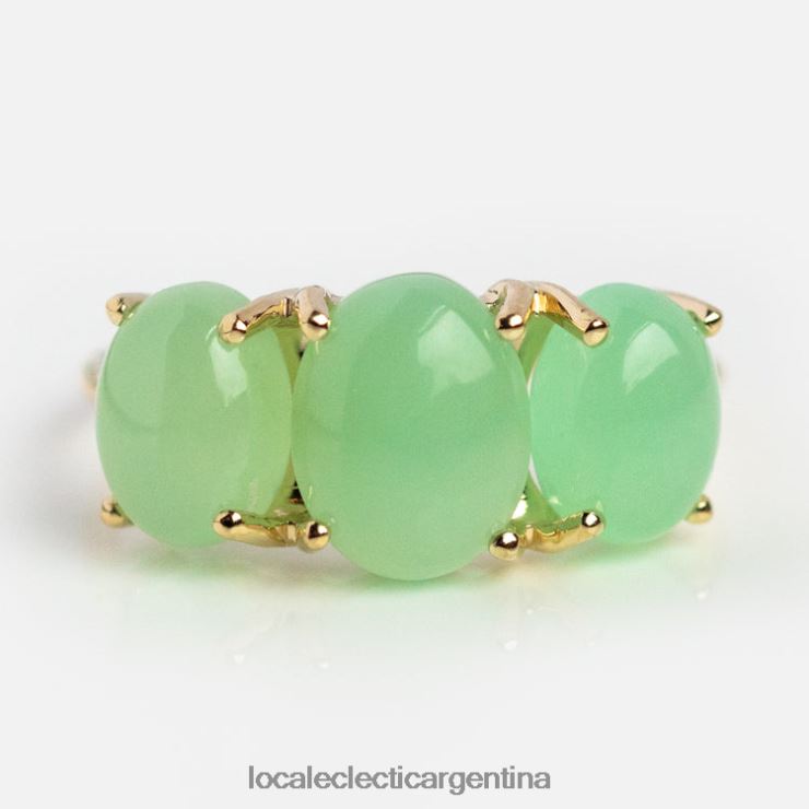 anillos | Local Eclectic anillo de goma más dulce L02PLX288 crisoprasa verde