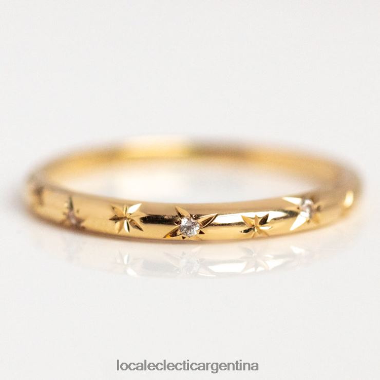 anillos | Local Eclectic anillo de halo de esmeralda en cápsula de oro macizo L02PLX218 elegante
